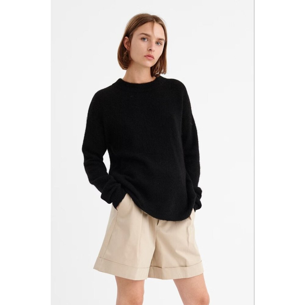 InWear Women's Papina Wool Pullover‎ Sweater In Black Size XS